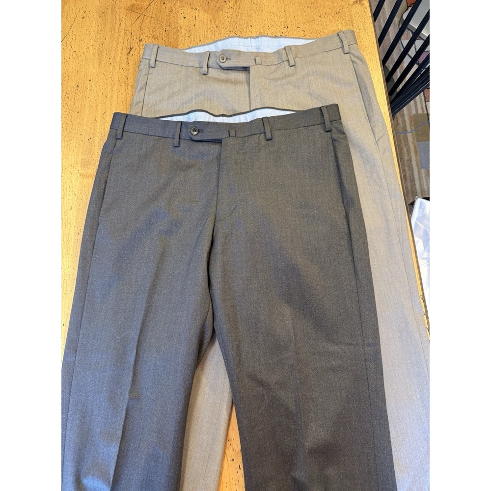 Lot of 2 Incotex 38x26 Lana Wool High Comfort Dress Pants Trousers Wool 2 colors